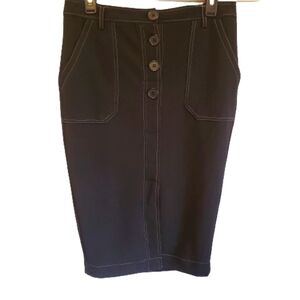 BBJ Los Angeles Black Pencil Skirt Size Large